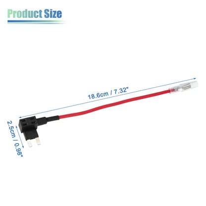 Universal Car Fuse Tap 12V with 15A Mini ATM Blade Type Fuse (N/A)