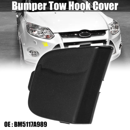 Black Front Bumper Tow Hook Cover for Ford Focus MK3 (2012-2014)