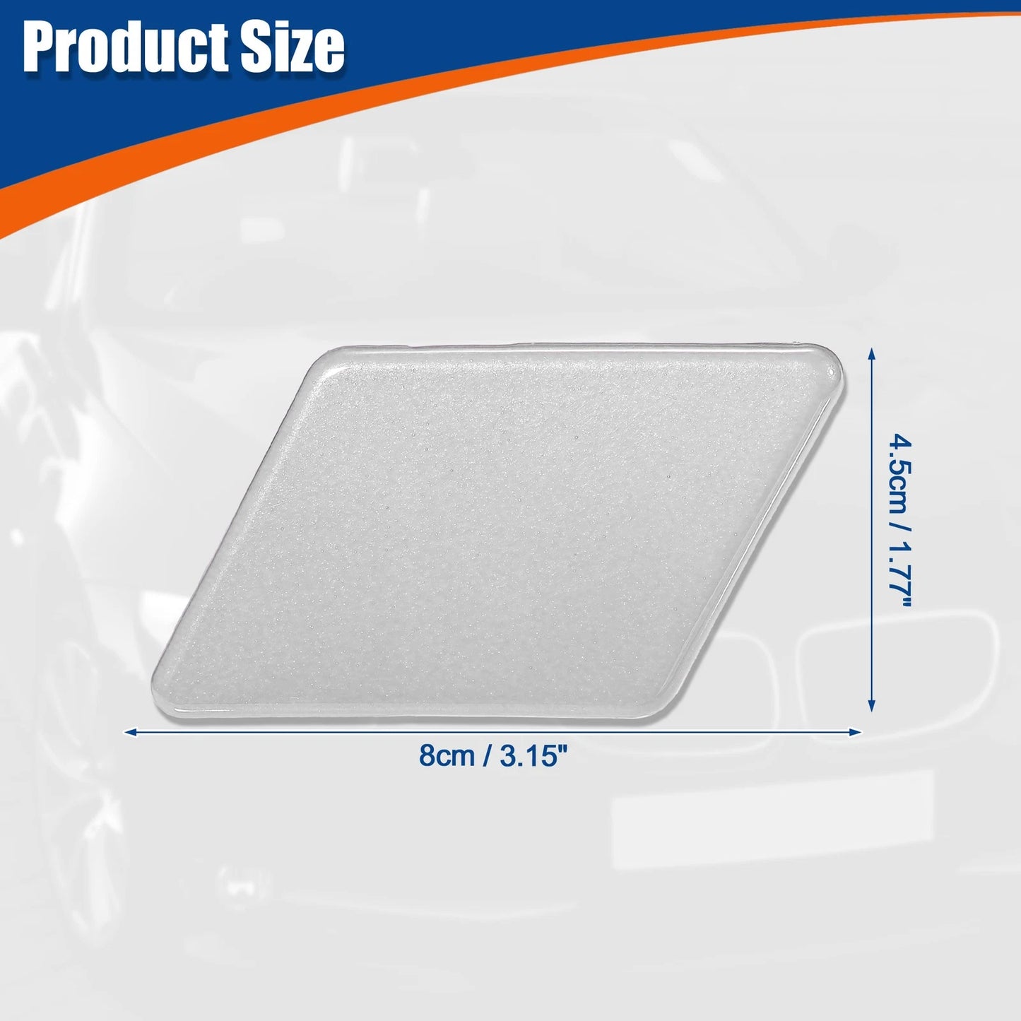 Washer Nozzle Cover Left Side Front Bumper for BMW E90 E91 (Silver Tone)