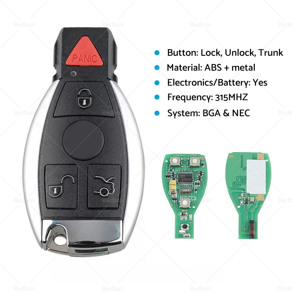 315Mhz Remote Key Fob for Mercedes Benz C E G GL ML R S Class