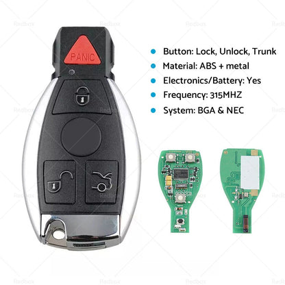 315Mhz Remote Key Fob for Mercedes Benz C E G GL ML R S Class