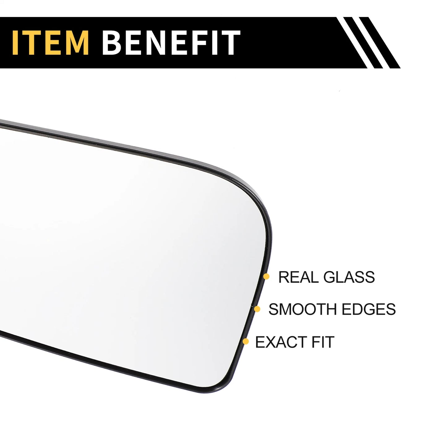Right Mirror Glass Replacement for Dodge Ram 1500 - Non-Heated