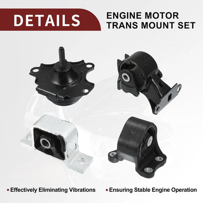 Engine Motor Trans Mount Set for Honda CRV 2.4L 4WD (2002-2006)