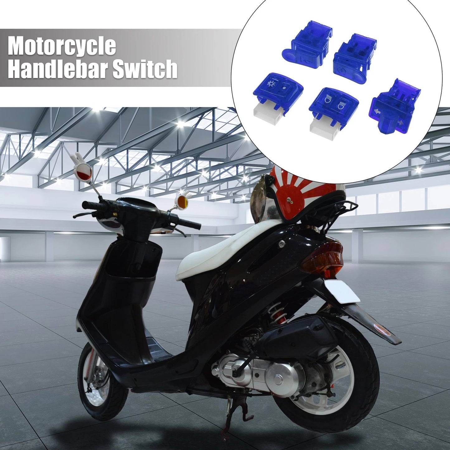 Handlebar Switch Set for Honda Motorcycle - Blue