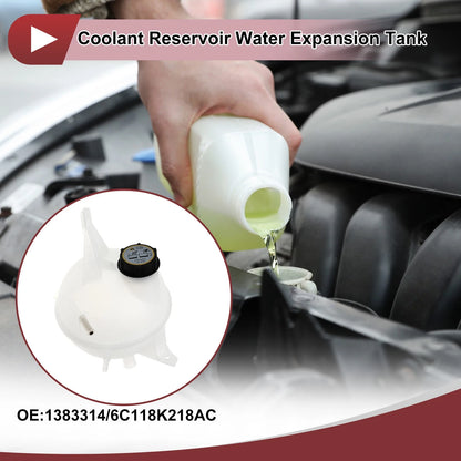 Coolant Expansion Overflow Tank w/ Cap for Ford Transit MK7 (2006-2014)