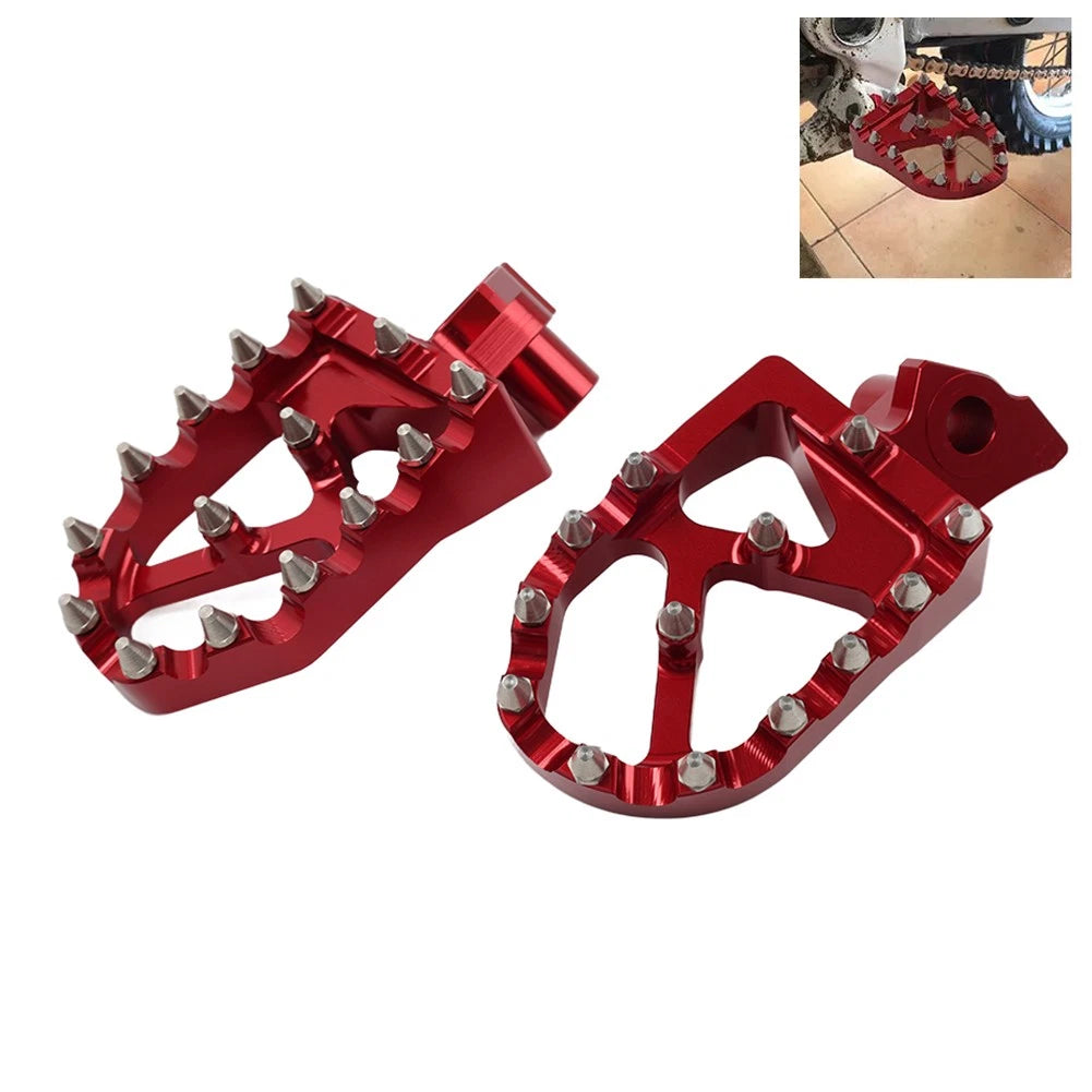 Red CNC Foot Pegs for Honda CR50 CR125R CR250R (1995-2001) 2 x Rests Pedals