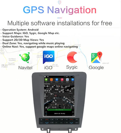 Stereo Radio Navigation GPS Head Unit for Ford Mustang (2010-2014)