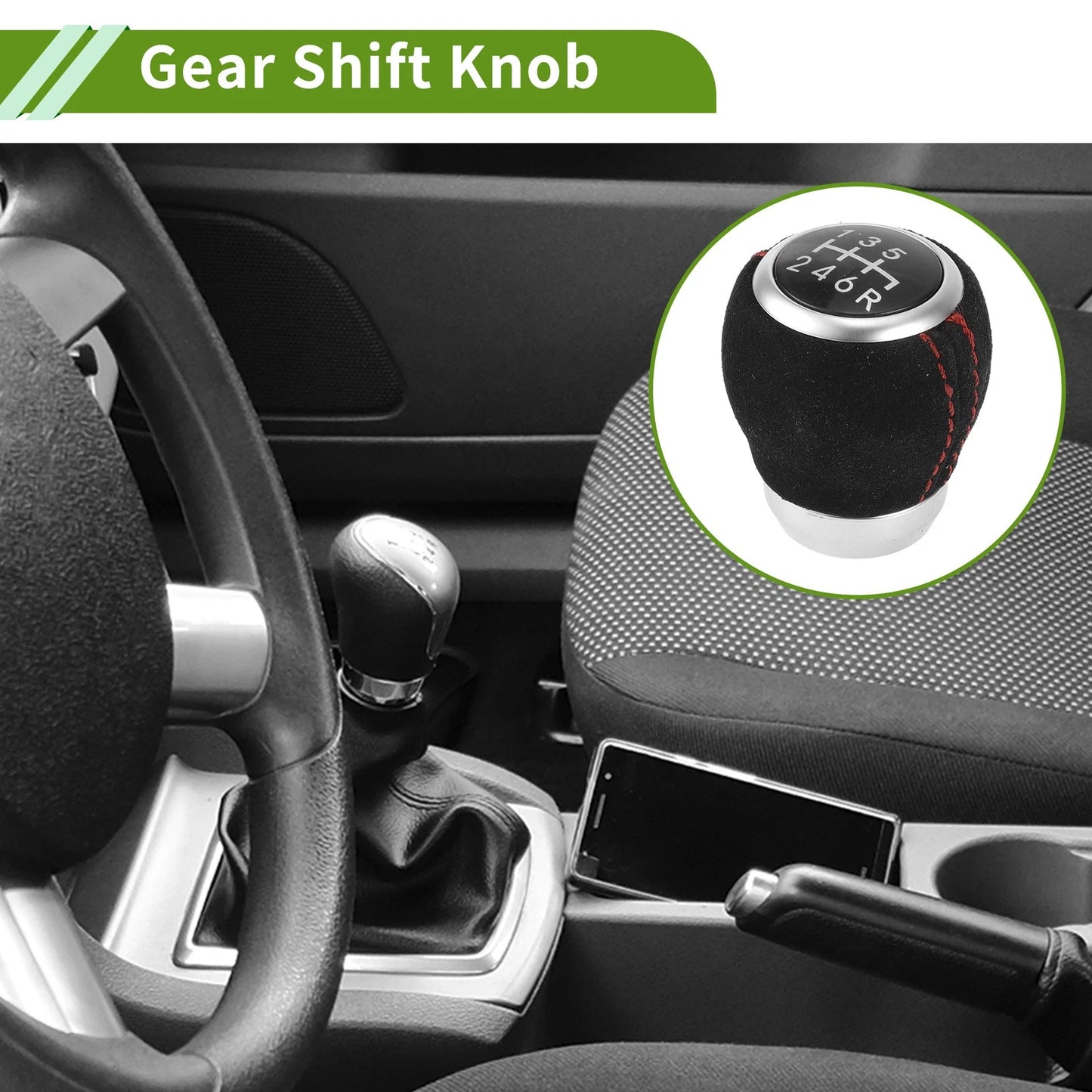 6 Speed Manual Gear Shift Knob for Subaru Impreza STI (2009-2018) Black