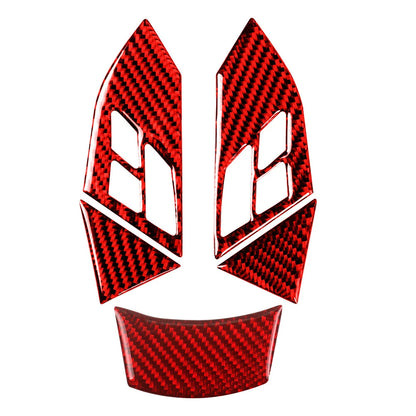 Red Steering Wheel Button Trim Cover for BMW 5 Series E60 (2004-2010)
