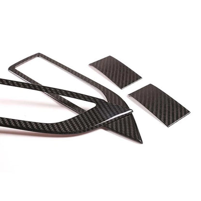 Dry Carbon Fiber Window Lift Switch Panel Cover Trim for Ferrari 458 2011-2016