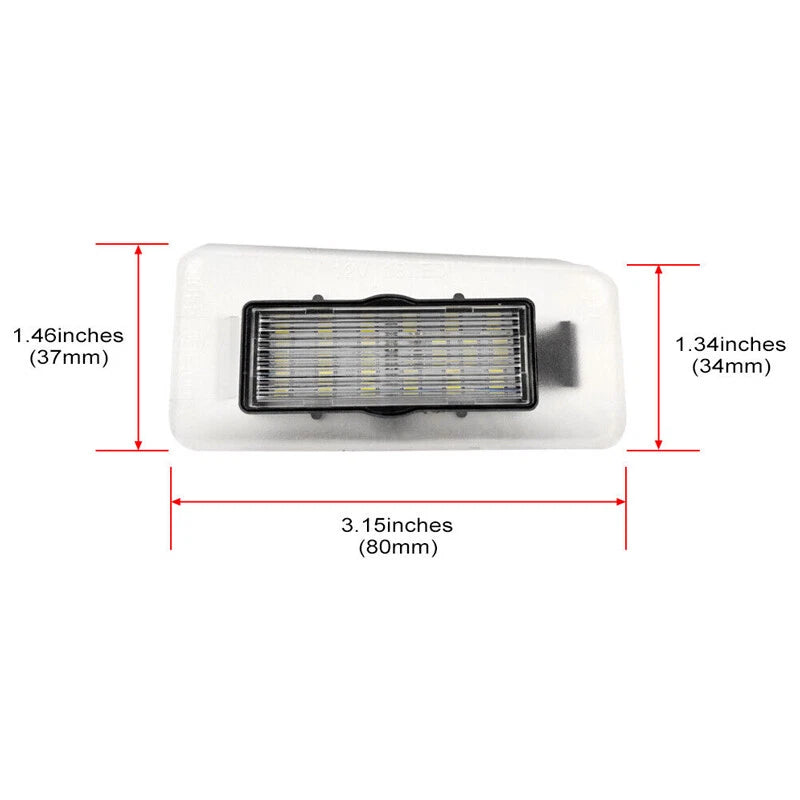 White LED License Plate Lights for Hyundai Elantra, Accent, Kia Forte