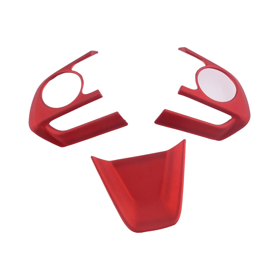 3 x Red Inner Steering Wheel Strip Covers for Toyota Corolla (2019-2021)