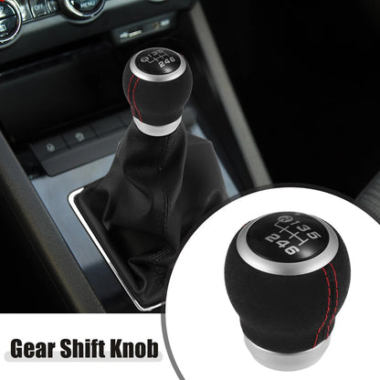 Black Suede 6 Speed Manual Gear Shift Knob for Subaru Impreza WRX STI (2002-2021)