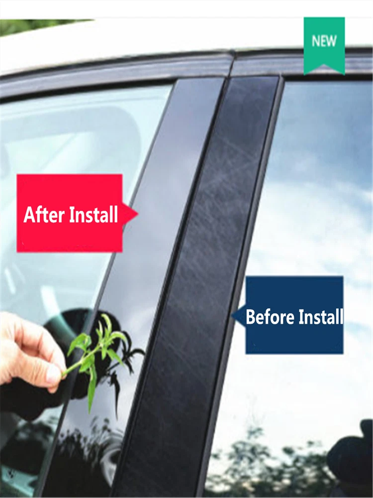 Pillar Post Covers 8PCS Door Trim for Toyota Highlander (2020–2022)