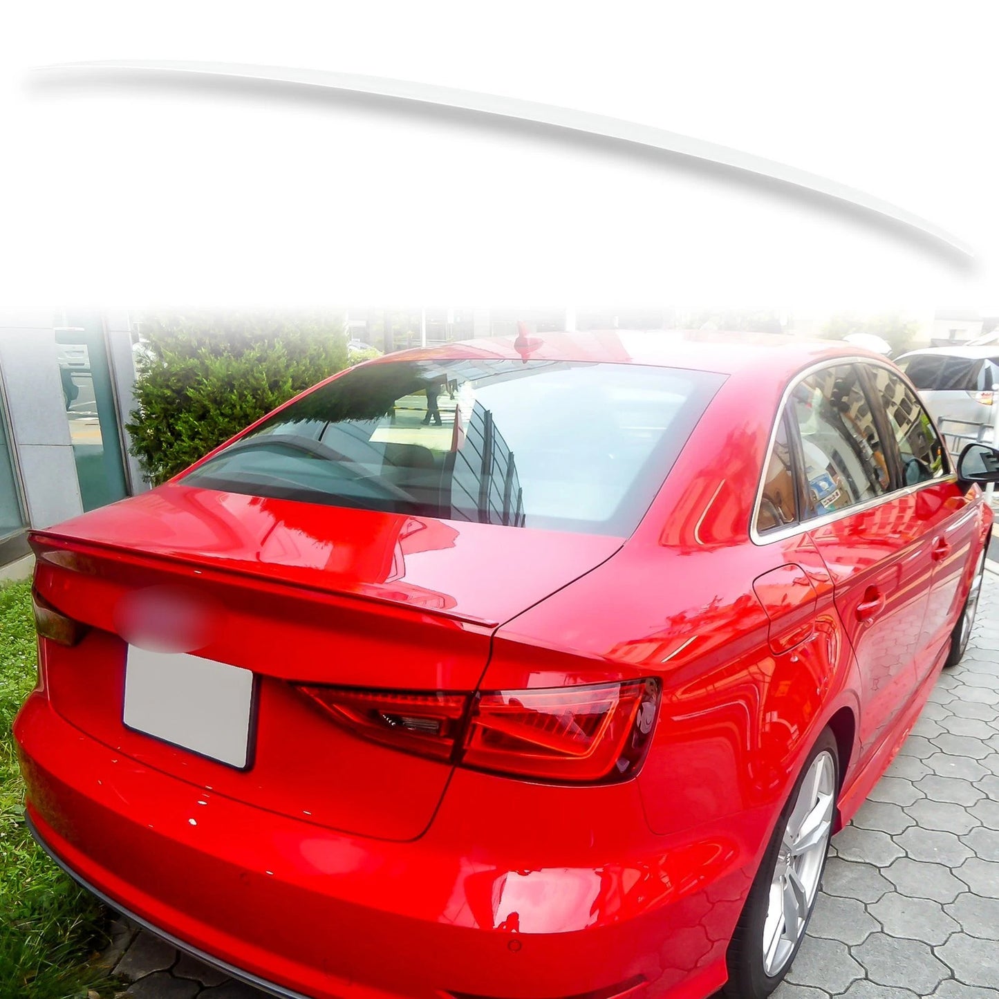 Rear Boot Spoiler for Audi A3 S3 RS3 8V Sedan Ibis White (2013-2020)