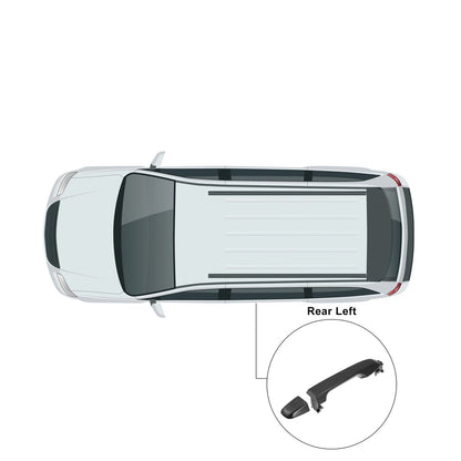 Black Rear Left or Right Exterior Door Handle for Toyota Camry (2018-2023)
