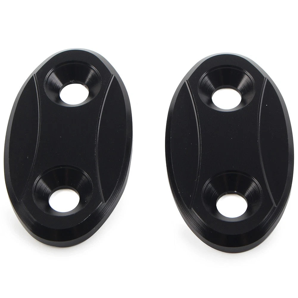 Rearview Mirror Block Off Base Plates Cover for BMW S1000RR (2009-2018)  Black