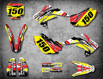 Custom Graphics Full Kit for Honda CRF 150R (2007-2018) RAPID Style Stickers