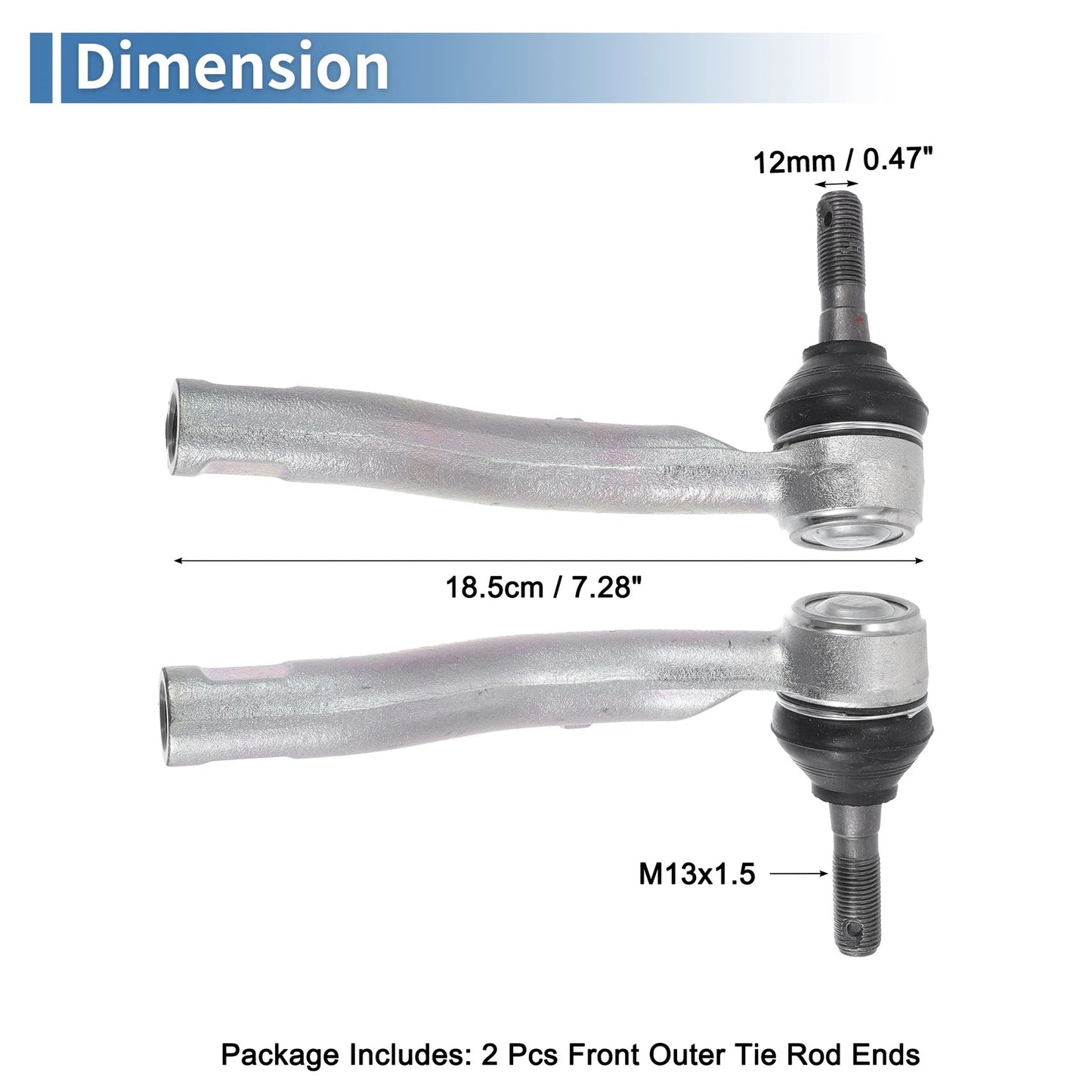 Front Outer Tie Rod End Links for Toyota Prius (2001-2023)