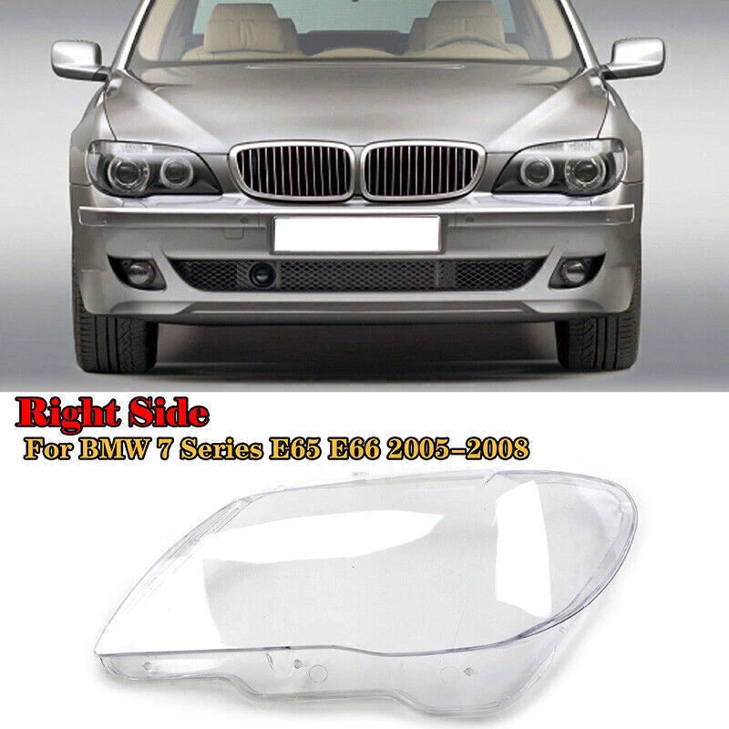 Clear Left Headlight Lens Cover for 2005-2008 BMW 7 Series E65 E66 (2005-2008)