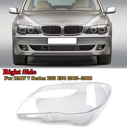 Clear Left Headlight Lens Cover for 2005-2008 BMW 7 Series E65 E66 (2005-2008)