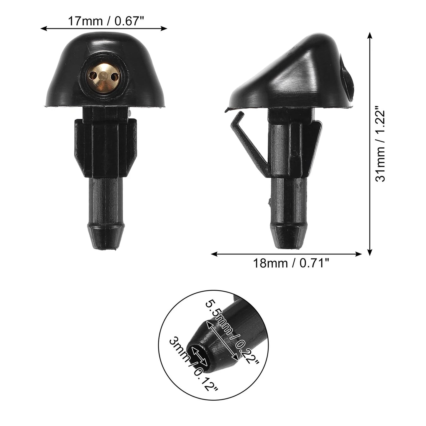 Windshield Wiper Washer Nozzle Spray Jet for Toyota 4Runner (2003-2023) 2 x