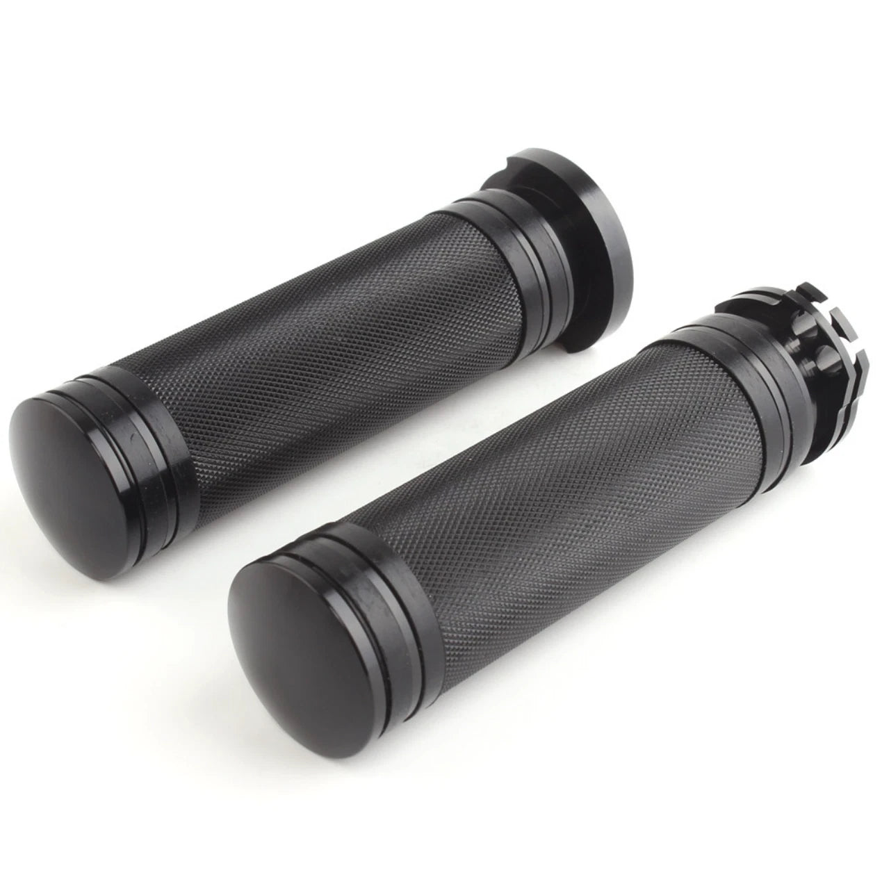 Chrome 1" 25mm CNC Hand Grips for Universal Motorcycle