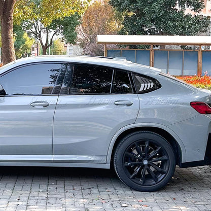 Gloss Black Rear Window Louver Vent Cover for BMW X4 G02 (2018–2024)