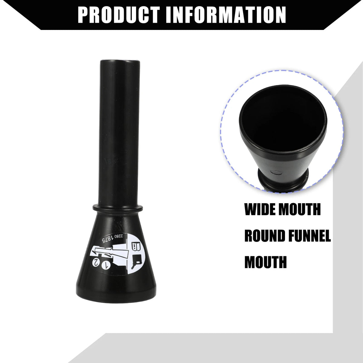 Rear Fuel Filler Funnel for Buick Enclave Black