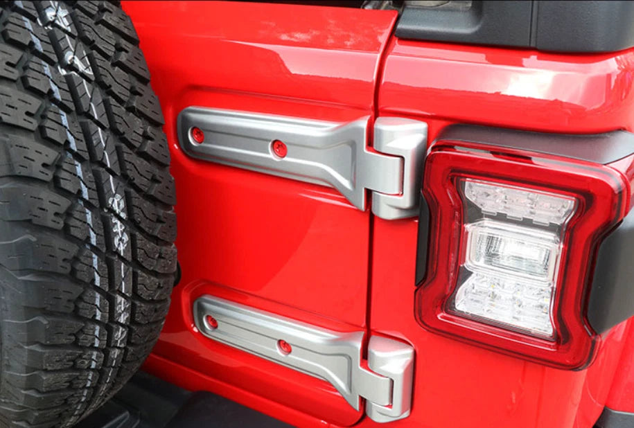Rear Door Hinge Trim Cover for 2018-2023 Jeep Wrangler JL Chrome 4 x Pieces (2018-2023)