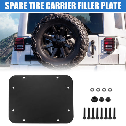 Tailgate Vent Spare Tire Carrier Delete Plate for Jeep Wrangler (2007-2018)