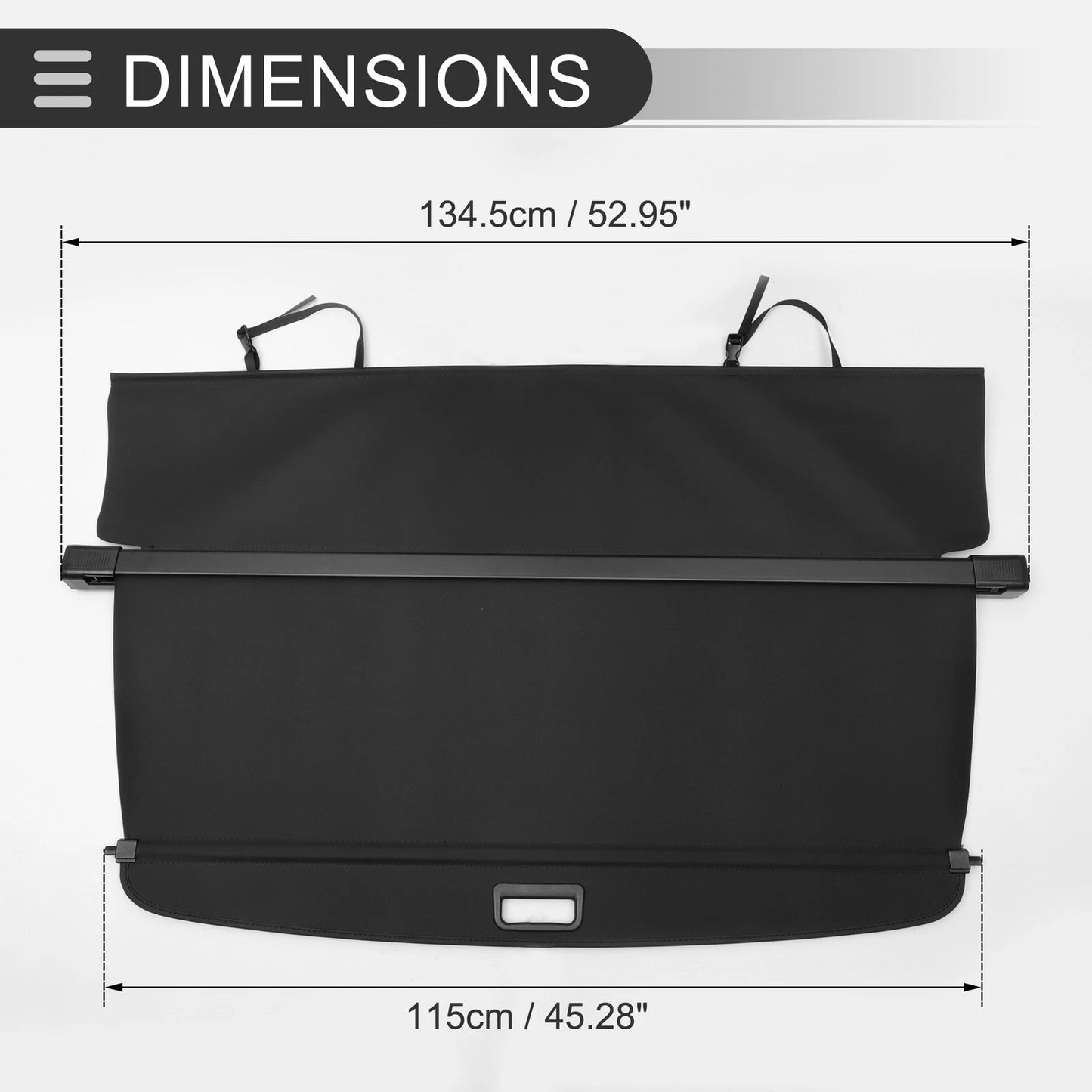 Retractable Cargo Cover for Lexus RX 2010-2015 Gloss Black