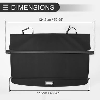 Retractable Cargo Cover for Lexus RX 2010-2015 Gloss Black
