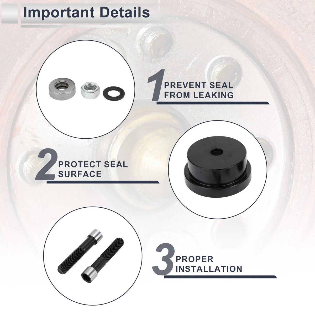 Crankshaft Seal Installer Tool for Ford F-250 Super Duty 6.4L Diesel (2008-2010)