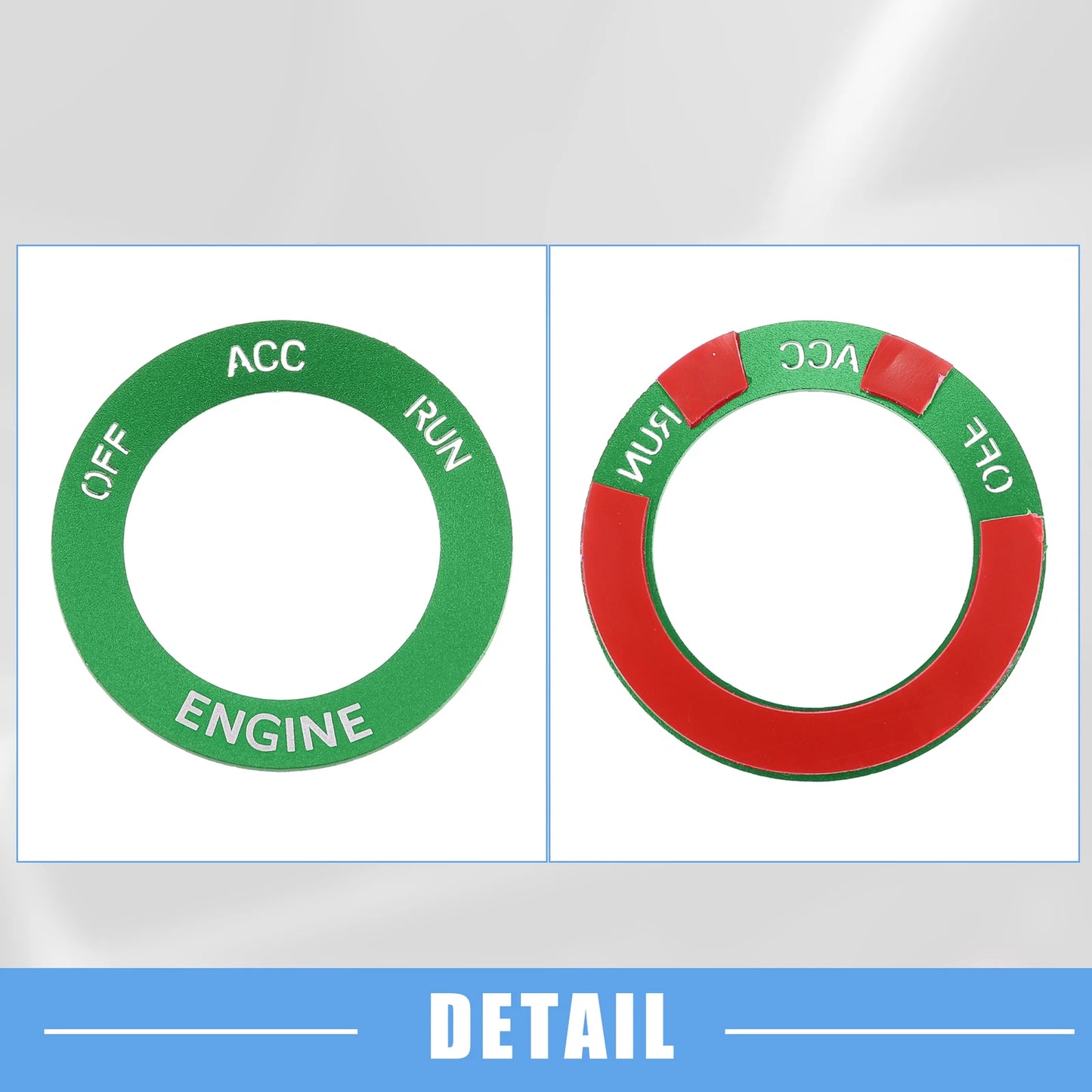 Engine Start Button Sticker Aluminum Alloy for Dodge Charger Challenger Green
