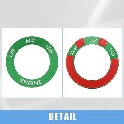 Engine Start Button Sticker Aluminum Alloy for Dodge Charger Challenger Green