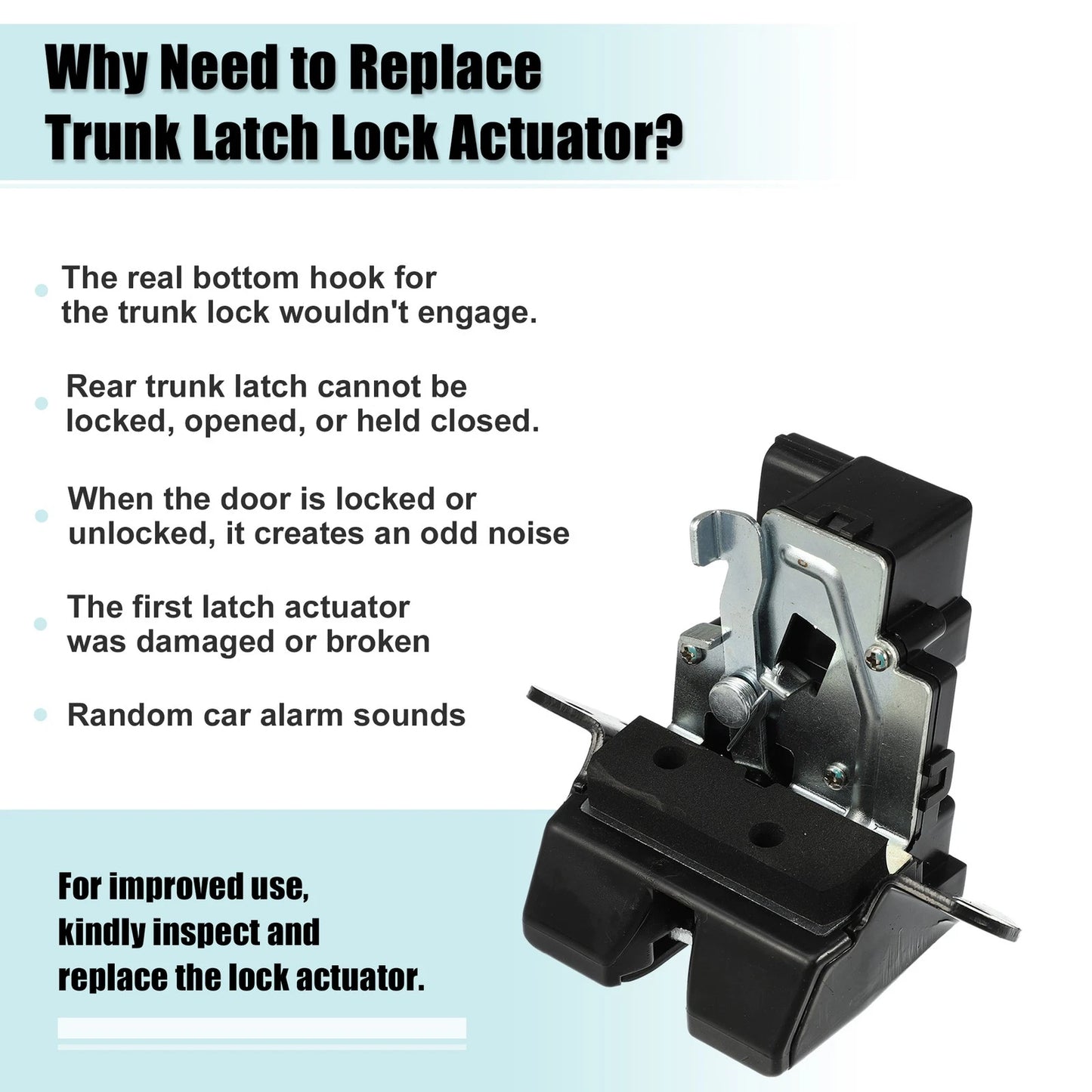 Car Rear Tailgate Boot Lock Latch for Hyundai Tucson (2013-2017)
