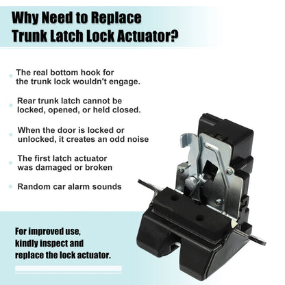 Car Rear Tailgate Boot Lock Latch for Hyundai Tucson (2013-2017)