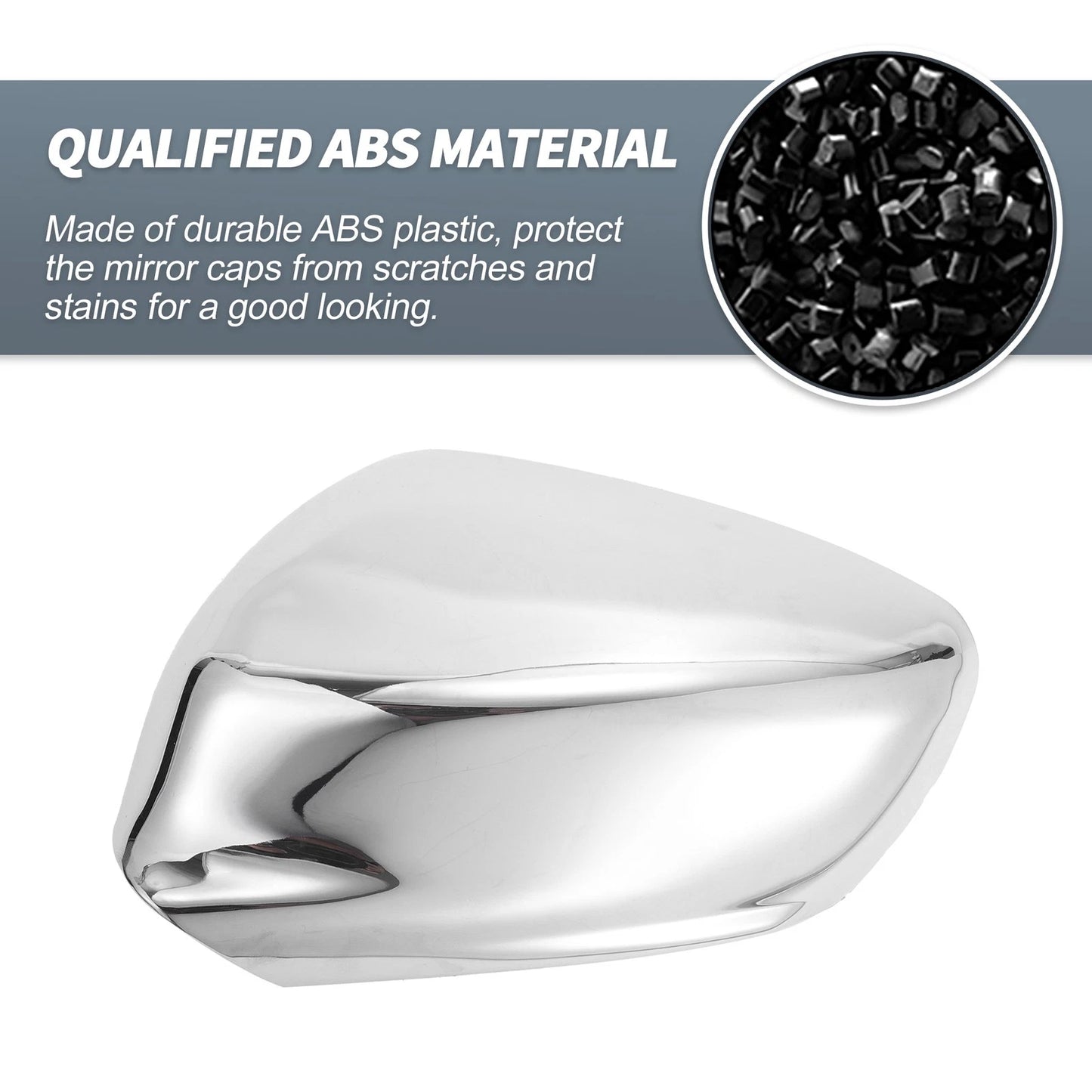 Chrome Plated Rearview Mirror Covers for Peugeot 301 (2013-2018)