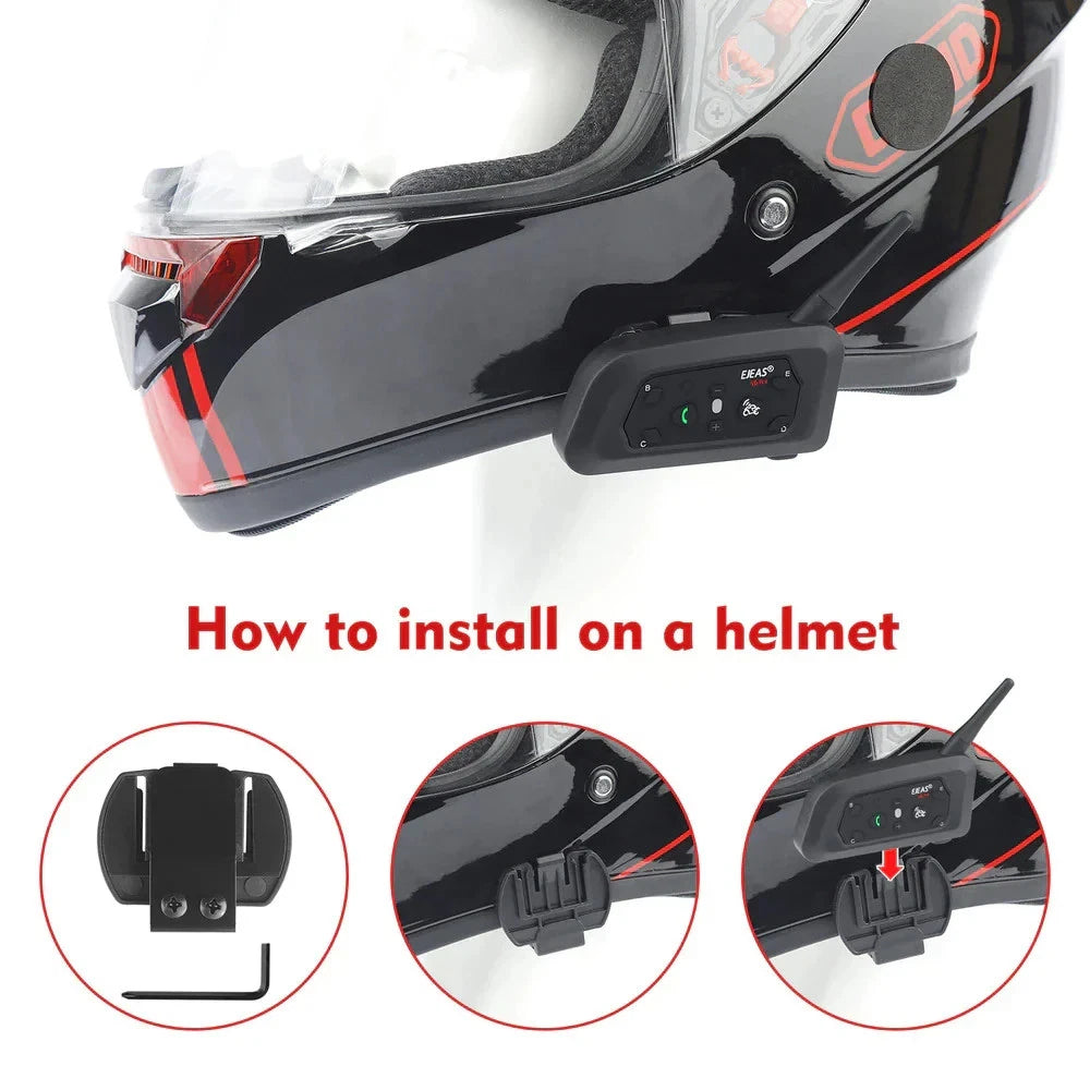 EJEAS V6 Pro Bluetooth Helmet Intercom for Motorcycle - 6 Riders
