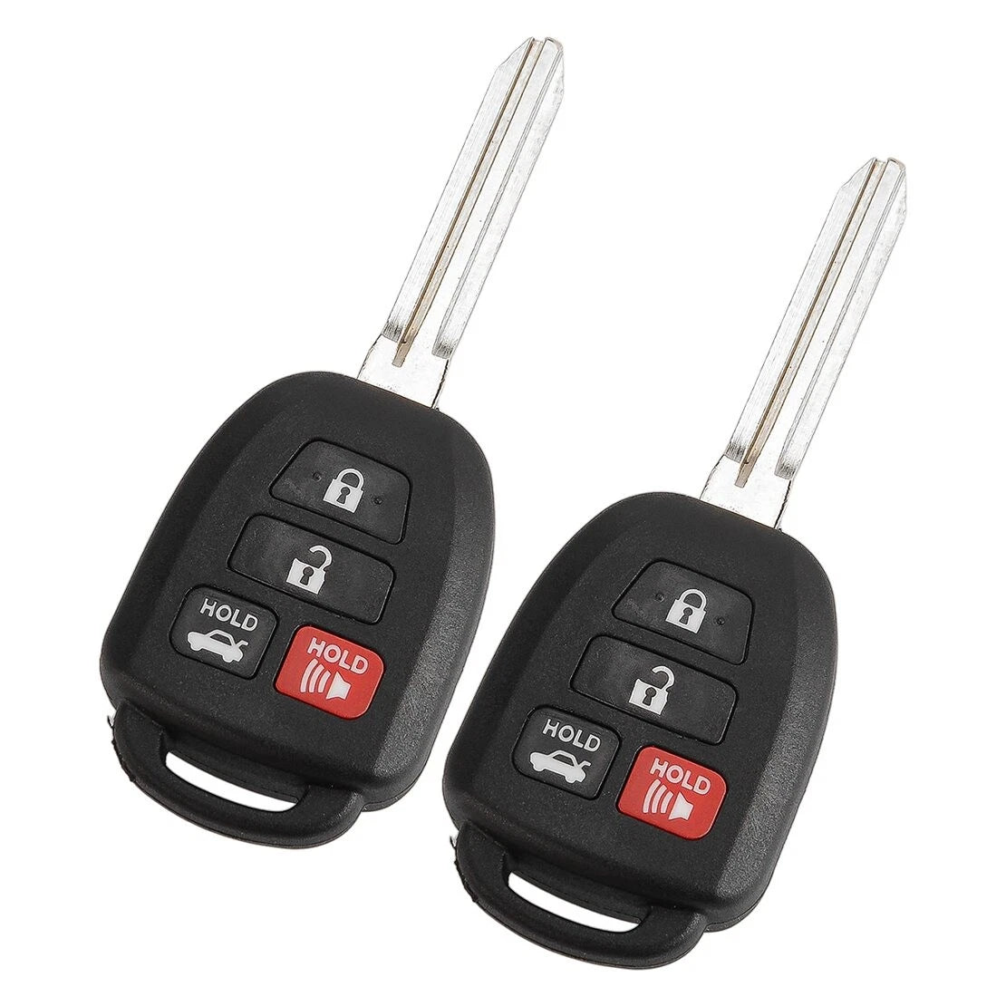 2 x Keychain Remote Control for Toyota Highlander, Sequoia, RAV4, Corolla