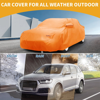 Waterproof Car Cover for Mazda MX-5 Miata (210D-PU, Orange)