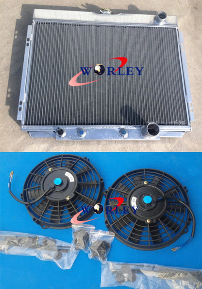 Aluminum Radiator & Shroud & Fans for 1967-1970 Ford Mustang Ranchero Torino