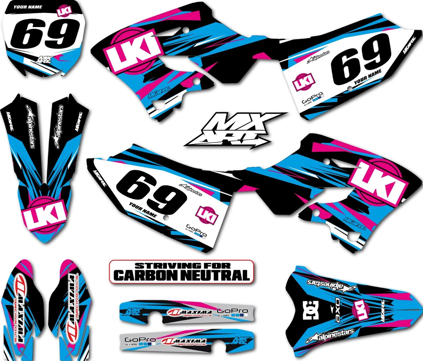 Duke Style Decal Kit for Yamaha YZ 125 (2022-2023)