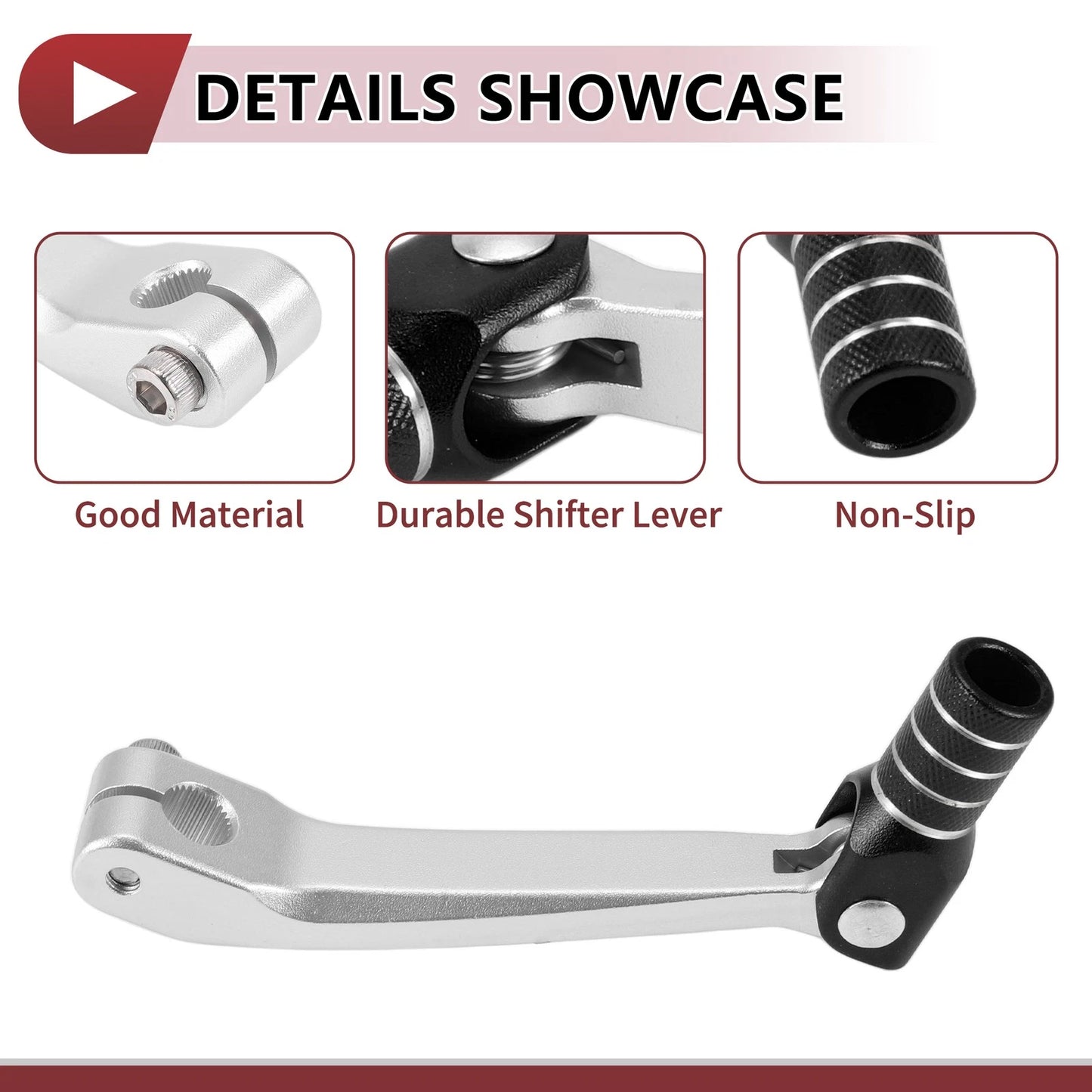 Shifter Lever for Honda CRF150F Silver Tone Black (2003–2017)