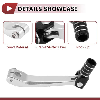 Shifter Lever for Honda CRF150F Silver Tone Black (2003–2017)