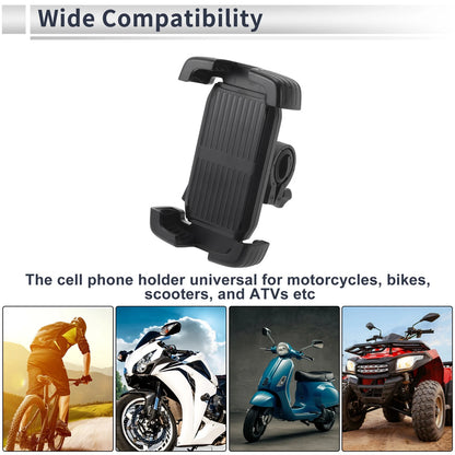 Motorcycle Phone Mount Holder 4.7"-7.2" Phones Silicone Black for Motorcycle