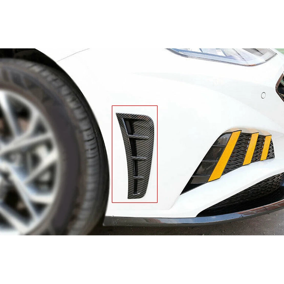 Carbon Fiber ABS Fender Air Vent Trim Covers for Hyundai Sonata (2020-2021)