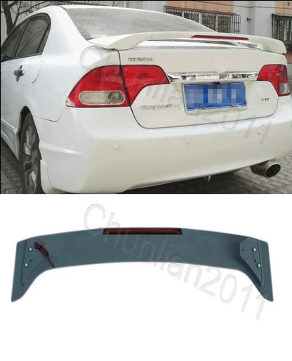 Factory Style Spoiler Wing ABS for Honda Civic 2006-2011 4DR Sedan Light