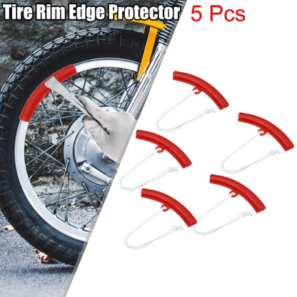 5 x Wheel Protector Tire Changing Rim Edge Savers for Motorcycle Car ATV Red